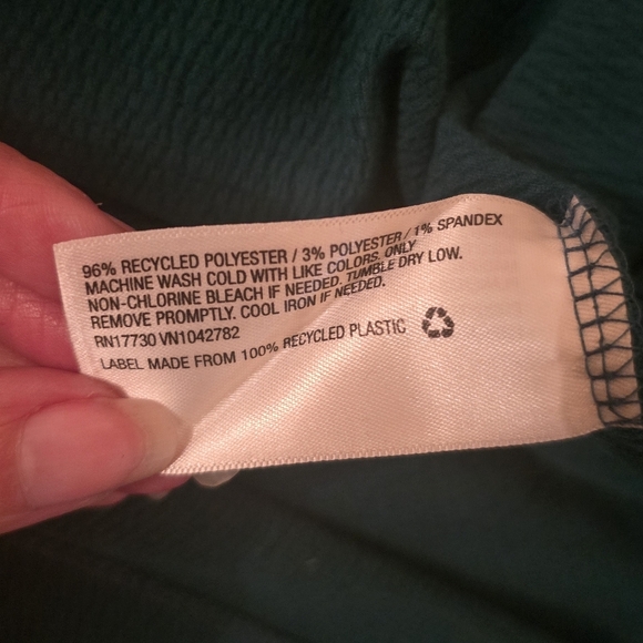 Ava & Viv Green Sleeveless Babydoll Summer Dress Flowy Tank Tunic 1X - Picture 4 of 4